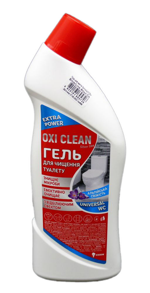 Гель для чищення туалету 750 г (альпійська свіжість, лимон) OxiClean SilverLine
